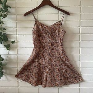 Bluetique Floral Romper with Side Zipper - S